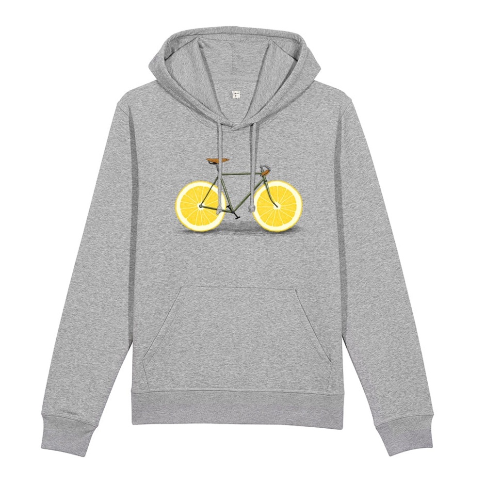 Gray Bicycle Graphic Men's or Women’s  Hoodie